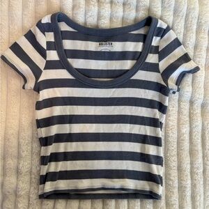 Hollister Striped Scoop Neck Top
